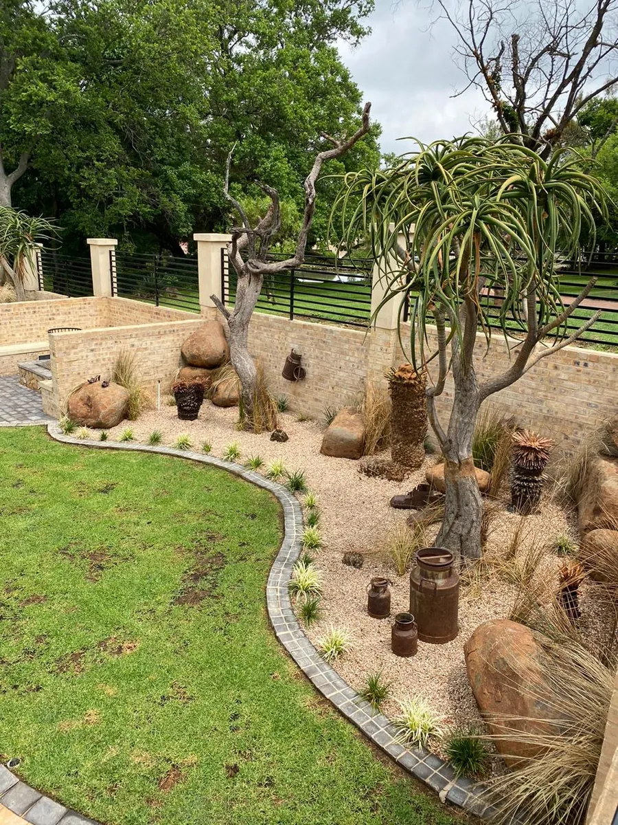 Finished aloe and rock garden